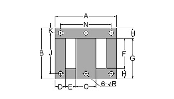 變壓器鐵芯 EI-6H (3 Phase)