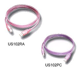 US102RA, US102PC USB Multi-Transparent color cable