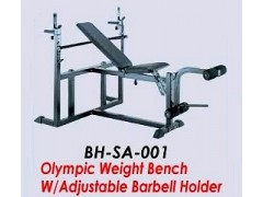 Olympic Weight Bench W/Adjustable Barbell Holder