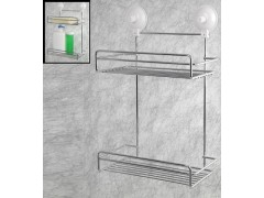 Square Shower Caddy With 2 Layer & Suction Cup Function Square Shower Caddy,Suction cup