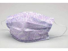 [造型穿搭 浪漫紫蕾絲]萬州通-三層防護口罩  台灣製造 美國FDA歐盟CE雙認證 外銷口罩 / 成人50入一盒