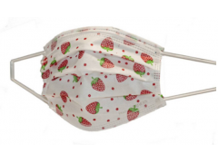 **[可愛童趣 草莓]萬州通-三層防護口罩  台灣製造 美國FDA歐盟CE雙認證 外銷口罩 / 成人/兒童50入一盒 共2款
