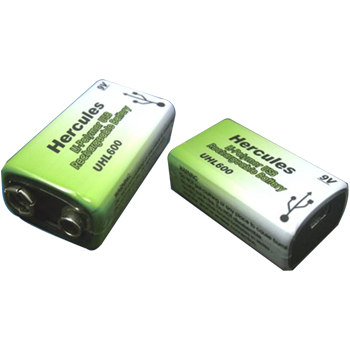 UHL600 Mini USB 充電 9V 鋰電池
