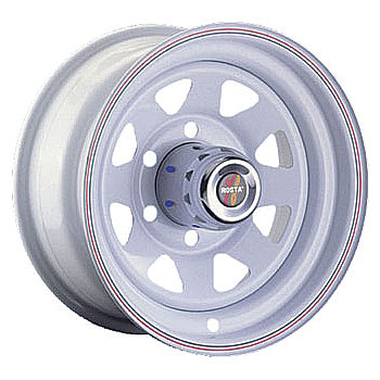 8-Spoke Steel Wheels 16X6 White