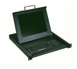 15” TFT LCD display with 8 ports KVM switch