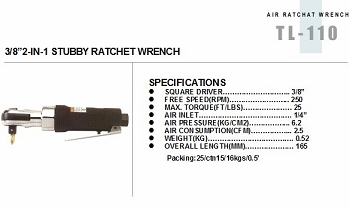 3/8”2-IN-1 STUBBY RATCHET WRENCH
