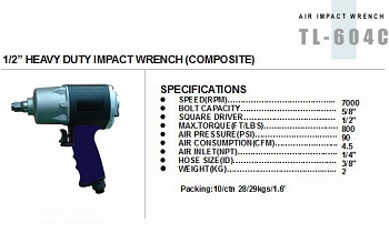 1/2” HEAVY DUTY IMPACT WRENCH (COMPOSITE)