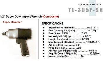 1/2” Super Duty Impact Wrench (Composite)