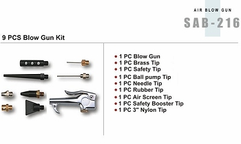 9 PCS Blow Gun Kit