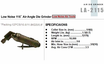 Low Noise 115 Air Angle Die Grinder(Low Noise Air Tools)