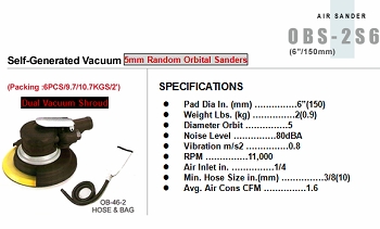 Self-Generated Vacuum 5mm Random Orbital Sanders
