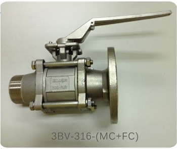 3BV-316-(MC+FC)型不鏽鋼全流量球閥