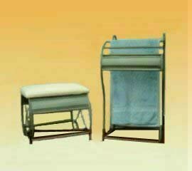 TOWEL STAND AND MAKE-UP STOOL